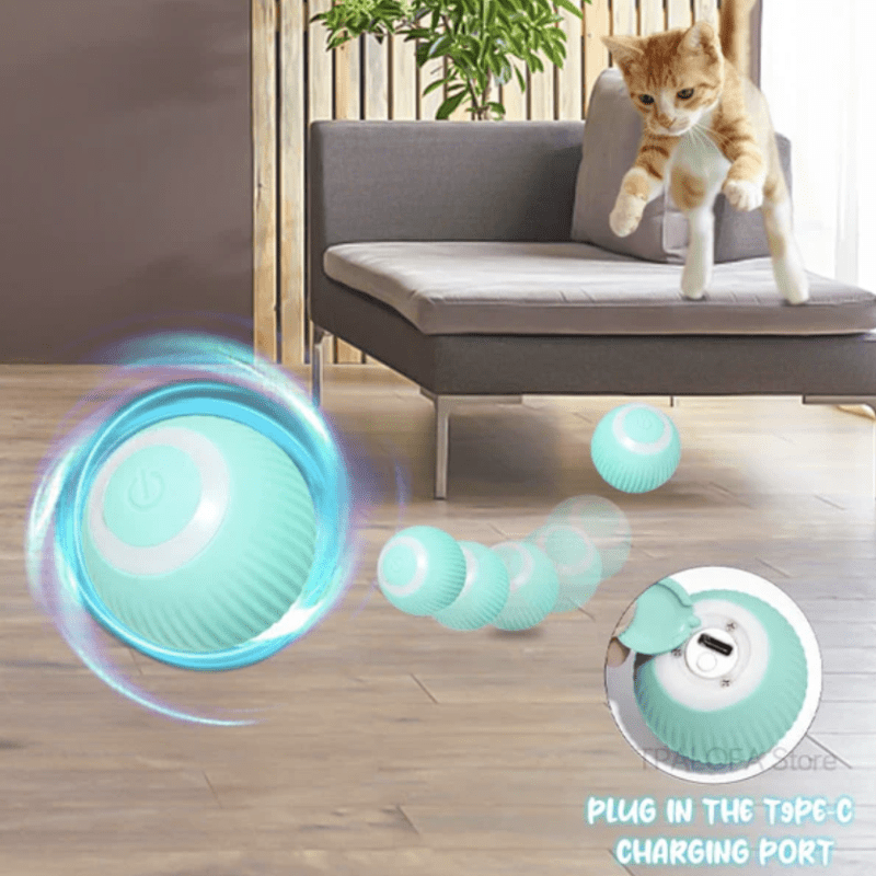 PurrRoll🐾 Automatic Smart Teasing Ball for Dogs & Cats